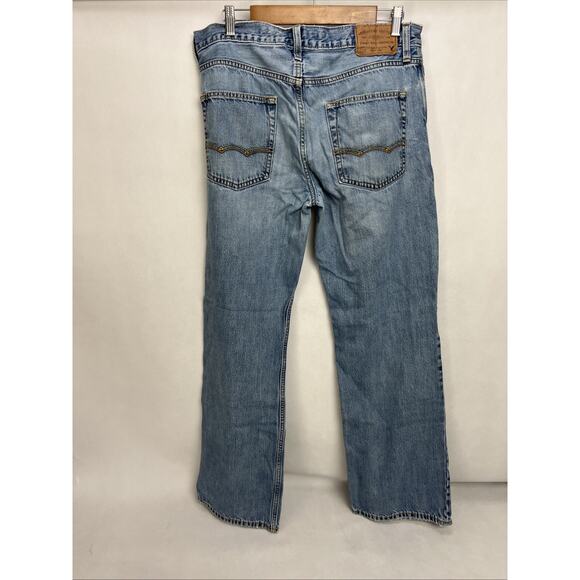 American Eagle Jeans Mens 32x32 Original Boot Bootcut Denim Distressed Blue - Picture 4 of 10